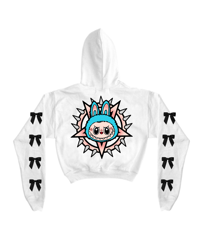 Image 5 of BOO BOO KITTY F#CK CROPPED HOODIE