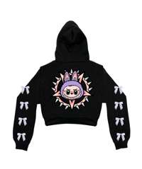 Image 2 of BOO      BOO      KITTY      F#CK      CROPPED      HOODIE     