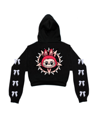 Image 1 of BOO      BOO      KITTY      F#CK      CROPPED      HOODIE     