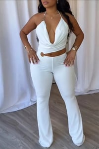 Image 2 of Backless Halter Jumpsuit