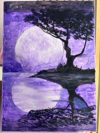 Image 1 of "Moon Echo" Original Painting Aclylic on Canvas  12'   ×  16