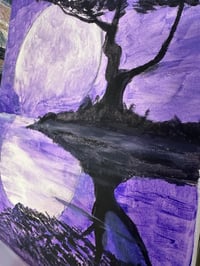Image 2 of "Moon Echo" Original Painting Aclylic on Canvas  12'   ×  16