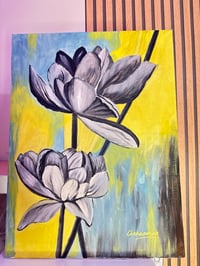 Image 1 of "Silent Bloom" Original Painting Acrylic on Canvas (18' × 24')