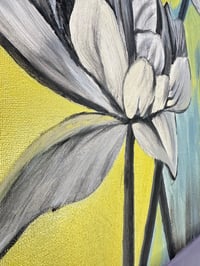 Image 3 of "Silent Bloom" Original Painting Acrylic on Canvas (18' × 24')