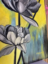 Image 4 of "Silent Bloom" Original Painting Acrylic on Canvas (18' × 24')