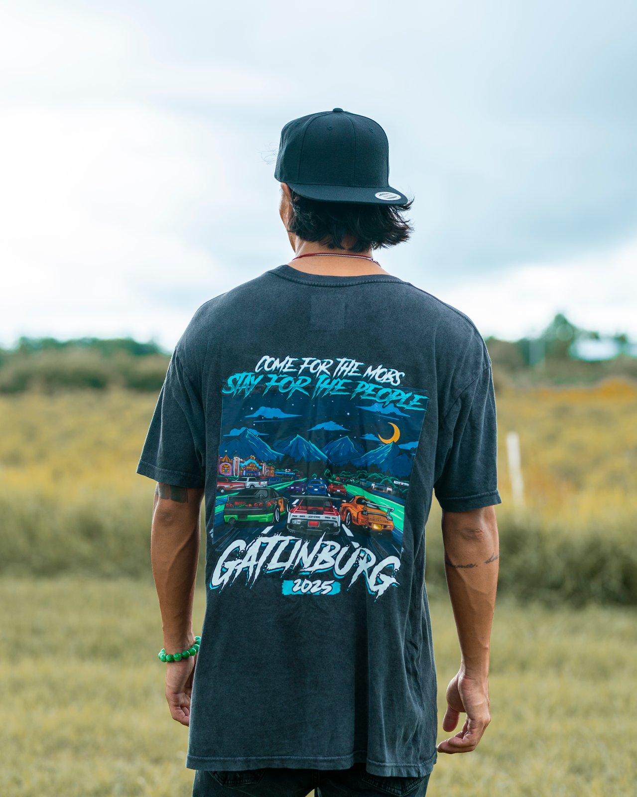 Gatlinburg 2025 - Come For The Mobs - Cloud Black Tee | jdmjif