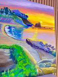 Image 3 of "Whispers of The Shore" Original Oil Painting on Canvas 16' × 20'