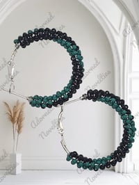 Image 3 of ANA826015 X-small Bead-Wrapped Hoop Earrings