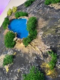 Image 4 of "Hidden Spring"  Mixed Textures, Acrylic, Attificial Moss and Gold Pigment on Canvas  