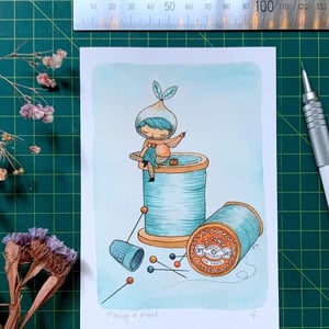 Image of Making A Mend - Mini Print