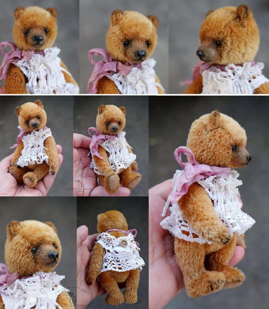 Image of Pinkie Promise 5, Mohair Artist Teddy Bear Art Doll Toy by Aerlinn Bears
