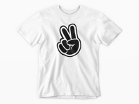 Image 3 of Peace Sign Hand Gesture T-Shirt