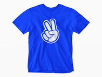 Image 7 of Peace Sign Hand Gesture T-Shirt