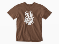Image 9 of Peace Sign Hand Gesture T-Shirt