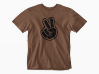 Image 10 of Peace Sign Hand Gesture T-Shirt