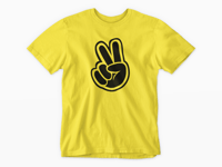 Image 5 of Peace Sign Hand Gesture T-Shirt