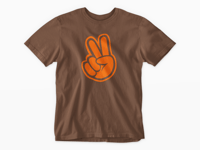 Image 4 of Peace Sign Hand Gesture T-Shirt