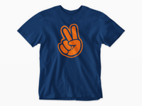 Image 1 of Peace Sign Hand Gesture T-Shirt