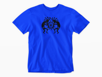 Image 2 of T-Shirt Kokopelli x2 playing music in front of the Sun