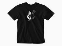 Image 7 of Copy of T-Shirt Kokopelli x2 playing music in front of the Sun