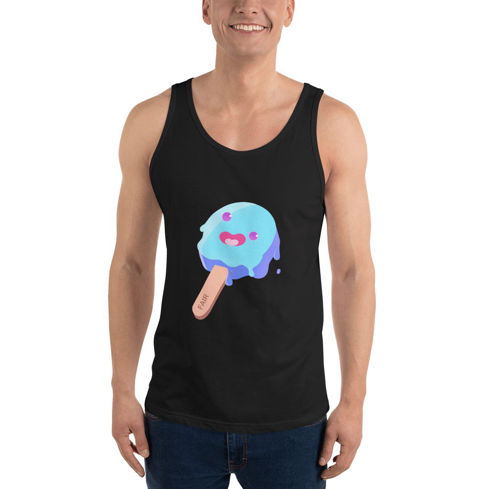 Image of Fair Popsicle Ice Cream Bar Black Tank - Front and Back