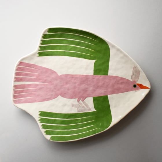 Image of Large Tropical Bird Plate