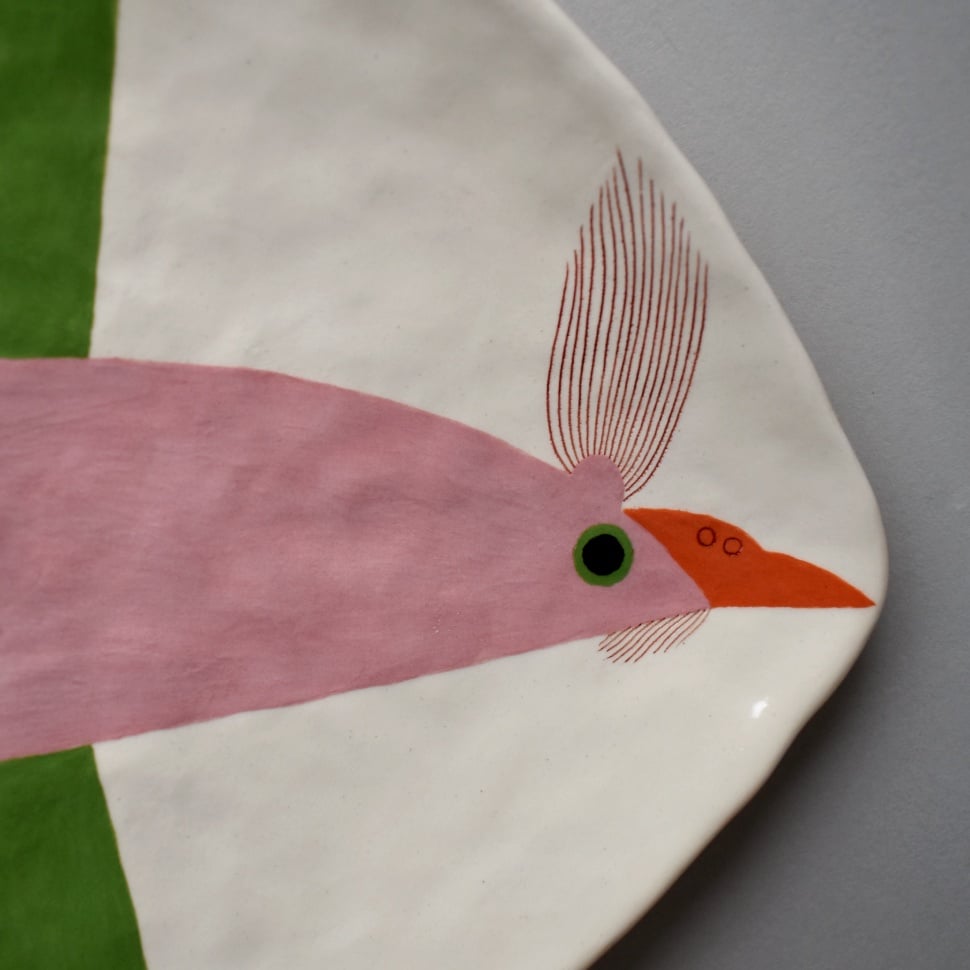 Image of Large Tropical Bird Plate