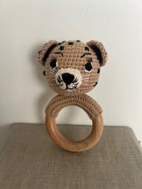 Image 3 of Leopard Rattle Wooden Teether