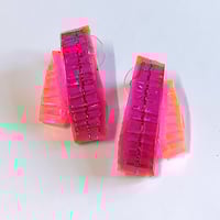 Image 2 of Selenium Pink + Dark Pink Corallines Stud Earrings