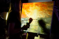 Image 2 of Man in White - original (90X60cm) - live event painting 