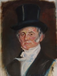 Samuel Cunard Study oil on paper 2023 A2 size 