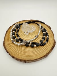 Image 2 of Layered Lava Stone Bracelet 