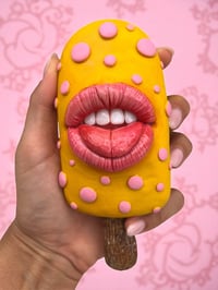 Image 1 of Frozen Kiss with Mouth - Realistic Sculpture OOAK - Unique Piece