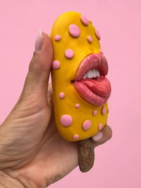 Image 3 of Frozen Kiss with Mouth - Realistic Sculpture OOAK - Unique Piece