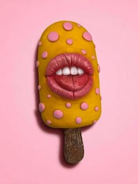 Image 4 of Frozen Kiss with Mouth - Realistic Sculpture OOAK - Unique Piece