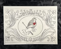 the bloodiest heart - copper plate etching