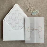 Image 6 of Ribbon bows vellum wrap and envelope liner PACK of 10