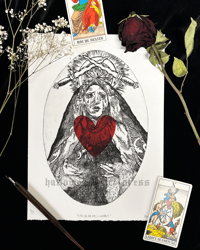 Image 1 of mother of sorrows - copper plate etching 