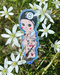 Image 1 of tattooed sonny angel - glitter sticker