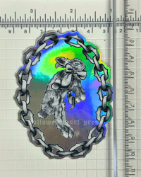 Image 2 of posing for cars - holo sticker