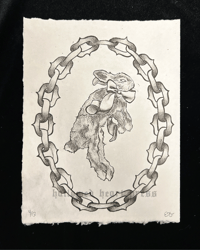 Image 2 of posing for cars - stone lithograph print