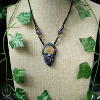 Image 1 of Wildflower talisman with ammonite