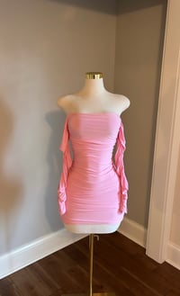 Image 1 of Rosalie ruched mini dress