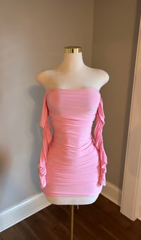 Image 2 of Rosalie ruched mini dress