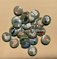 Mystery Pixel Duck Buttons