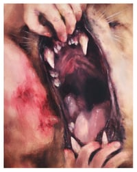 Original painting (8x10" inches) catperson