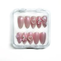 Priklijuojami nagai - Blush & Bow (Vidutinio ilgio)