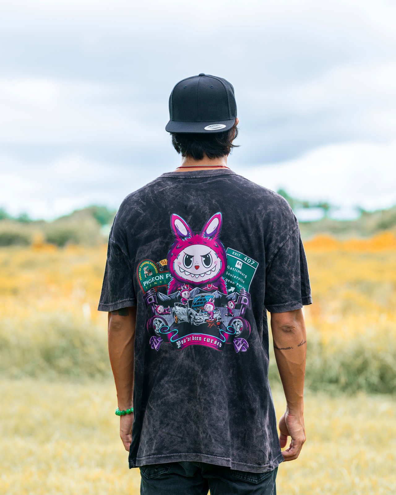 Gatlinburg 2025 - GAT CURSE S14 - Acid Black Tee | jdmjif