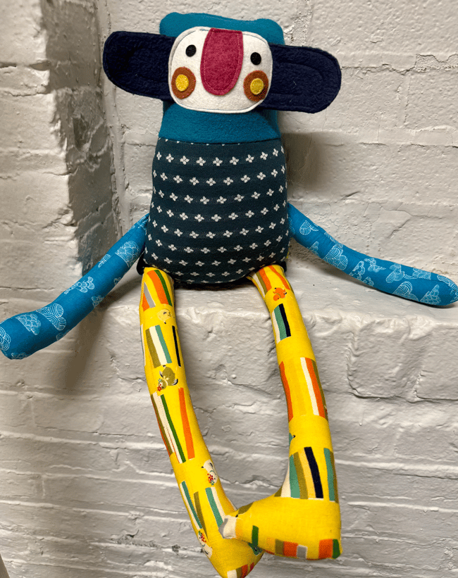 Mikey the FOLKIE (navy blue & yellow) 