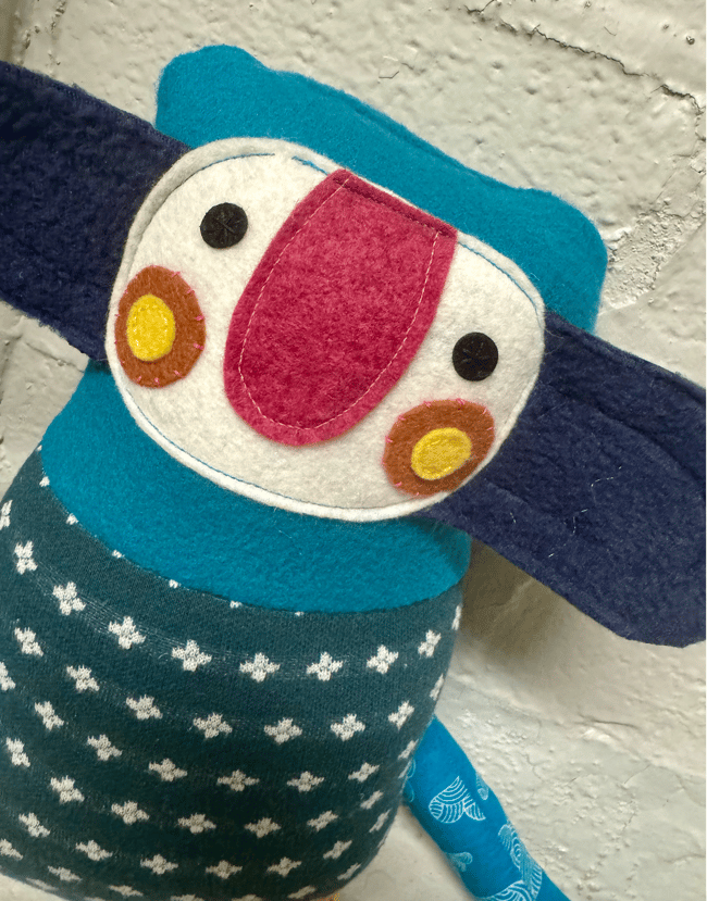 Mikey the FOLKIE (navy blue & yellow) 